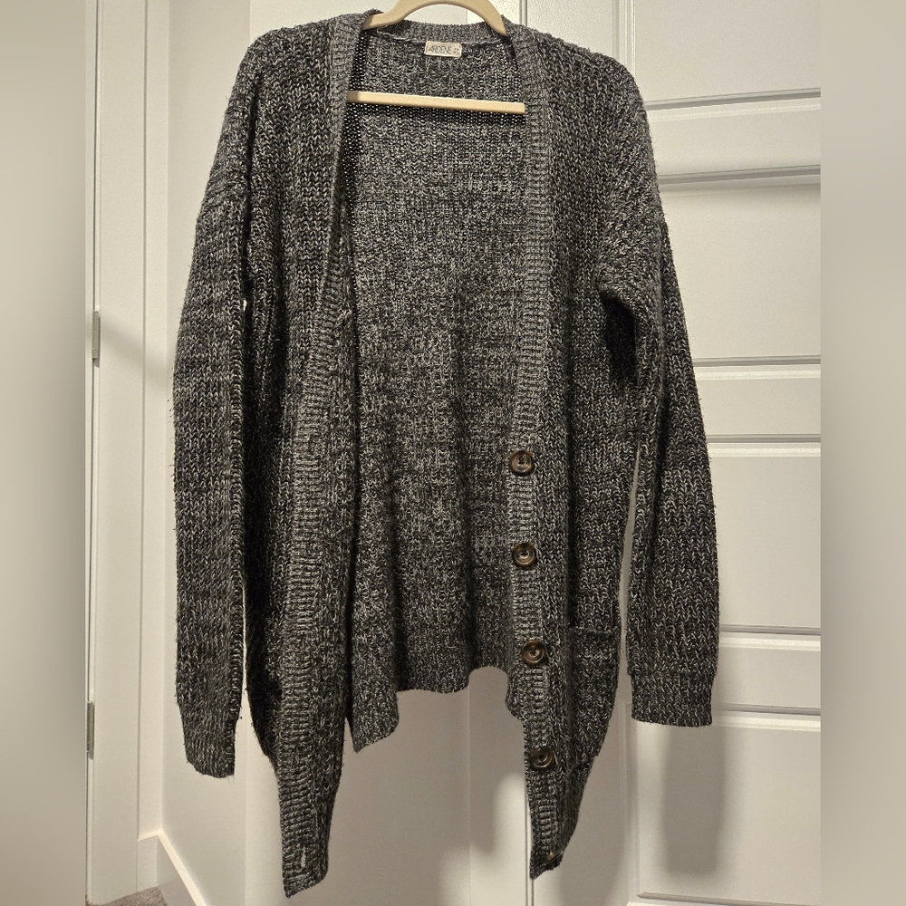 Ardene Gray Button-Up Cardigan
